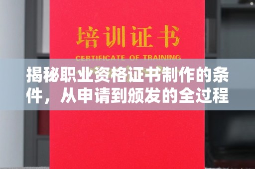 龙泉揭秘职业资格证书制作的条件，从申请到颁发的全过程