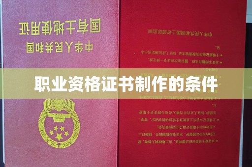 龙泉职业资格证书制作的条件