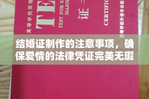 龙泉结婚证制作的注意事项，确保爱情的法律凭证完美无瑕