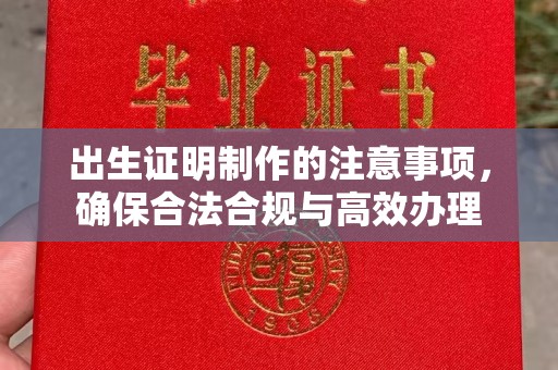 龙泉出生证明制作的注意事项，确保合法合规与高效办理