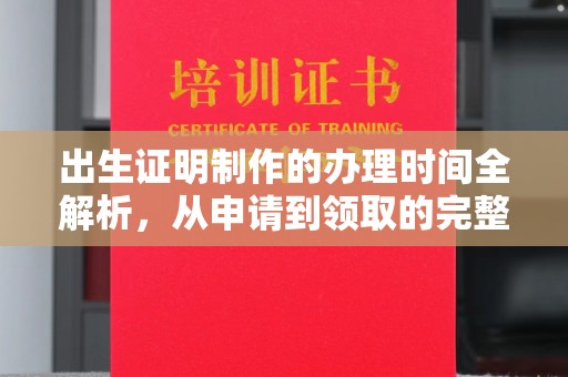 龙泉出生证明制作的办理时间全解析，从申请到领取的完整指南