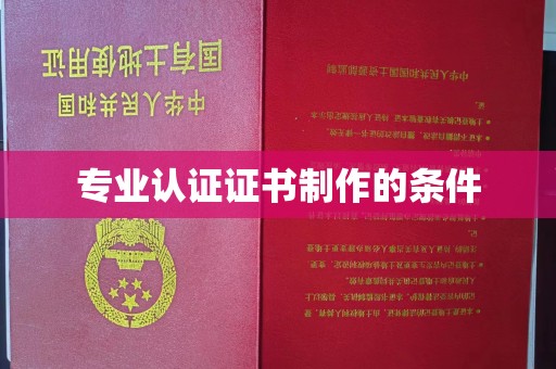 龙泉专业认证证书制作的条件