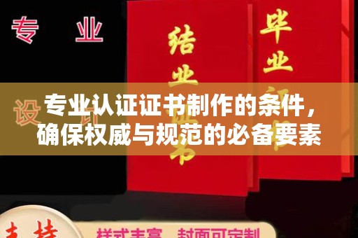 龙泉专业认证证书制作的条件，确保权威与规范的必备要素