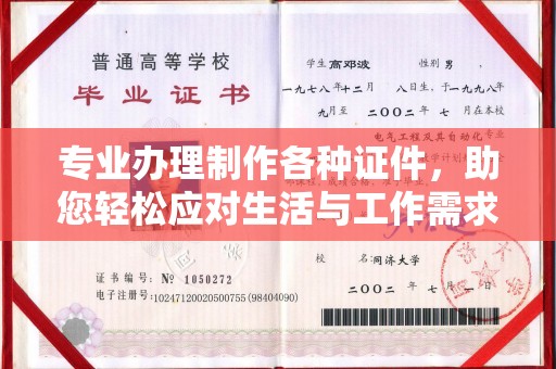 龙泉专业办理制作各种证件，助您轻松应对生活与工作需求